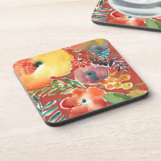 豊富な花模様III コースター (左側)