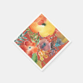 豊富な花模様III スタンダードカクテルナプキン (角)