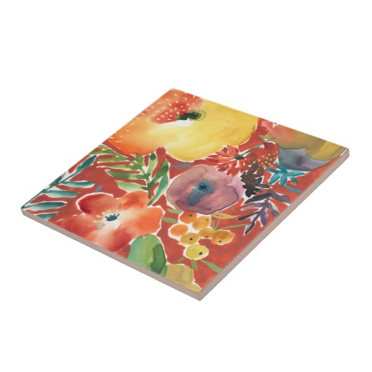 豊富な花模様III タイル (側面)