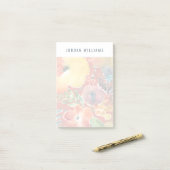 豊富な花模様III ポストイット (デスク上)