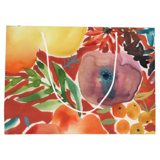 豊富な花模様III ラージペーパーバッグ (裏面)