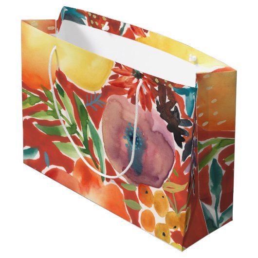 豊富な花模様III ラージペーパーバッグ (裏面アングル)