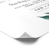 豊富な葉のシグネチャーカクテルメニューの看板 ポスター (角)