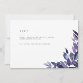 豊富な葉バイオレット植物学バルミツワー 招待状 (裏面)