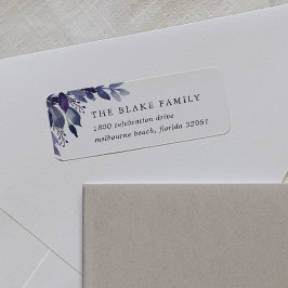 豊富な葉バイオレット植物性差出人住所 ラベル