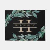 豊富な葉モノグラム ドアマット (正面)