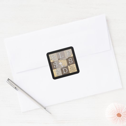 豊富な賛美美しいで スクエアシール (封筒)