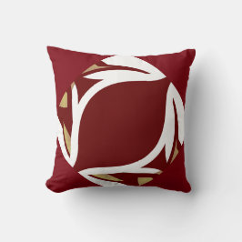 豊富な赤の家のためのパターン枕かタンまたは白 クッション