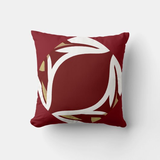 豊富な赤の家のためのパターン枕かタンまたは白 クッション (正面)