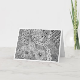 豊富な開花 – カラー可能なノートカード サンキューカード