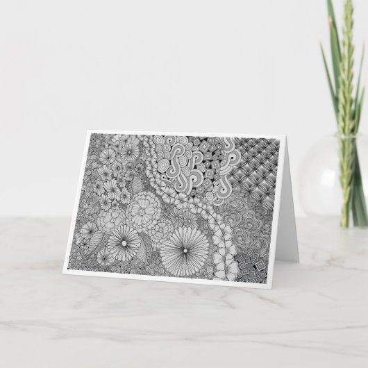 豊富な開花 – カラー可能なノートカード サンキューカード (正面)