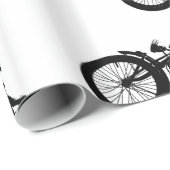 豊富な黒のヴィンテージのオートバイのシルエット ラッピングペーパー (ロールコーナー)