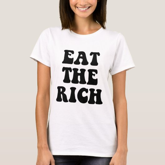 豊富なOccupy wall streetを食べて下さい Tシャツ (正面)