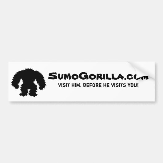 豊富なsticker-SumoGorilla.com バンパーステッカー (正面)