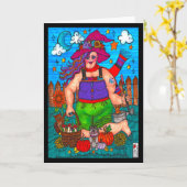 豊富に魔法の庭の魔女カード カード (黄色い花)