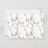 豊富エレガントな乾燥ヤマトフラス結婚パス 出欠カード (裏面)