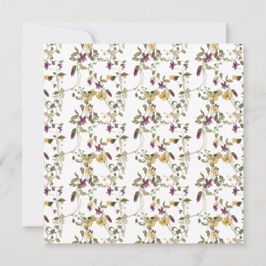 豊富エレガントな乾燥ヤマトフラス結婚パス 招待状 (裏面)