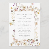 豊富フォーマルな乾燥ヤマトフラス結婚パス 招待状 (正面)