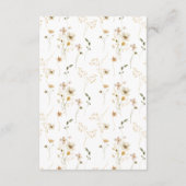 豊富ミニマルな乾燥ヤマトフラス結婚パス エンクロージャーカード (裏面)