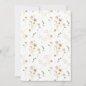 豊富ミニマルな乾燥ヤマトフラス結婚パス 招待状 (裏面)