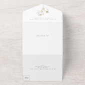 豊富モダンな乾燥ヤマトフラス結婚パス オールインワン招待状 (外側)