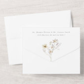 豊富モダンな乾燥ヤマトフラス結婚パス オールインワン招待状 (裏面)