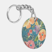 豊富花模様I キーホルダー (正面左)