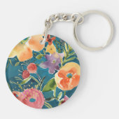 豊富花模様I キーホルダー (裏面)