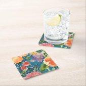 豊富花模様I スクエアペーパーコースター (インサイチュ)