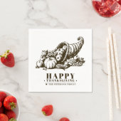 豊穣の角 |感謝祭 スタンダードカクテルナプキン (インサイチュ)