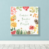 豊穣、感謝と収穫賛美量 キャンバスプリント (インサイチュ (ウッドフロア))