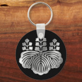 豊臣氏家紋シルバークローム キーホルダー (正面)