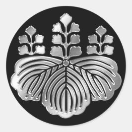 豊臣氏家紋シルバークローム ラウンドシール