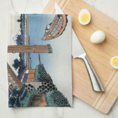 豊西山富士が男橋の下から見る キッチンタオル (四つ折り)