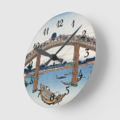 豊西山富士が男橋の下から見る ラウンド壁時計 (傾斜)