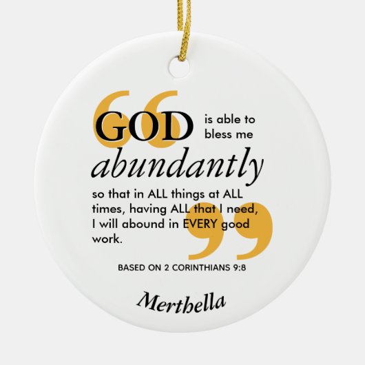 豊賛美クリスチャン祈りの言葉 セラミックオーナメント (正面)
