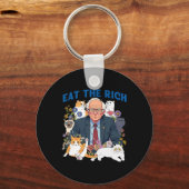 豊食べかなBernie Sandersフローラ猫が再び抵抗 キーホルダー (正面)
