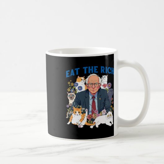 豊食べかなBernie Sandersフローラ猫が再び抵抗 コーヒーマグカップ (右)