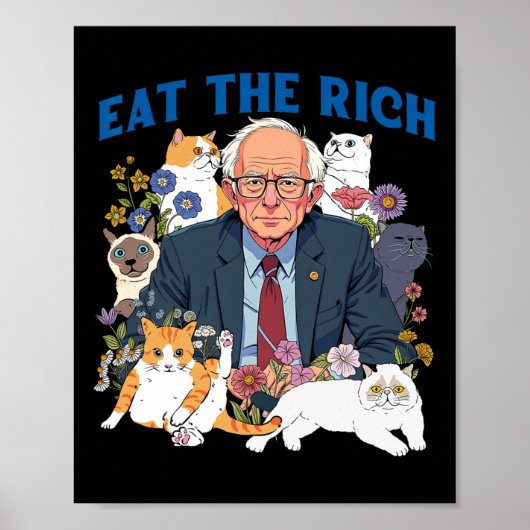 豊食べかなBernie Sandersフローラ猫が再び抵抗 ポスター (正面)