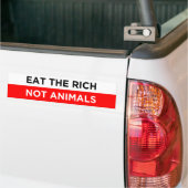 豊食べ富なnot animalsビーガン バンパーステッカー (トラック上)