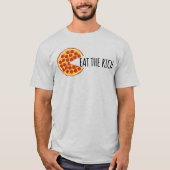豊食べ富 – 社会主義おもしろいピザTシャツ Tシャツ (正面)