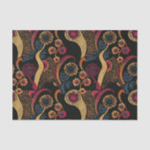 豊鮮やかエレガントかな色合いのアフリカの柄 薄葉紙 (正面)