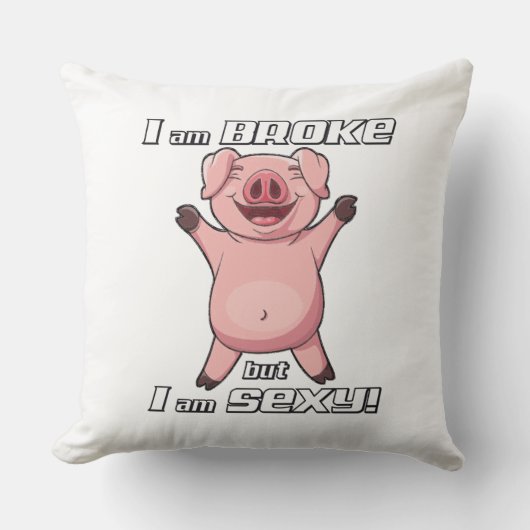 豚おもしろいがセクシーを壊した – 枕 (正面)