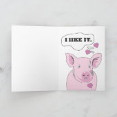 豚おもしろいは太って見えるのが好きで、あいさつする カード (内部)
