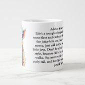 豚おもしろいアドバイス ジャンボコーヒーマグカップ (正面)