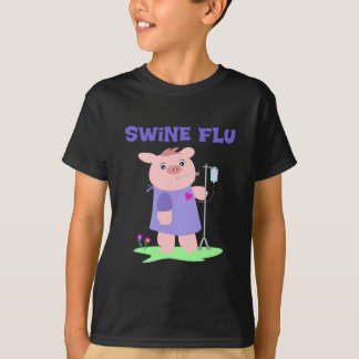 豚おもしろいインフルエンザ Tシャツ