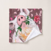 豚おもしろいバスタオル バスタオルセット (ウォッシュタオル)