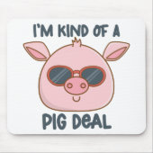 豚おもしろいプリン マウスパッド (正面)