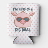 豚おもしろいプリン 缶クーラー (正面)