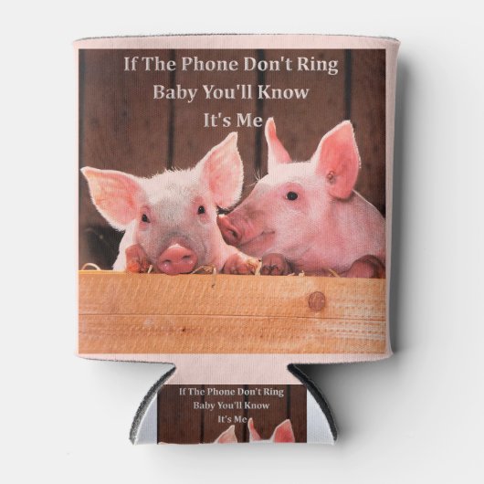 豚おもしろいミームと豚おもしろいことわざと引用文 缶クーラー (正面)